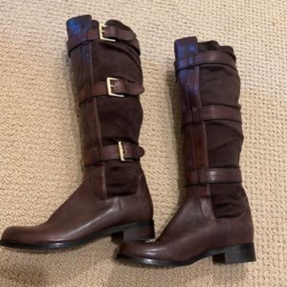 New Cole Haan Air Avalon Triple Buckle Tall Boots Blackstone - Picture 5 of 8